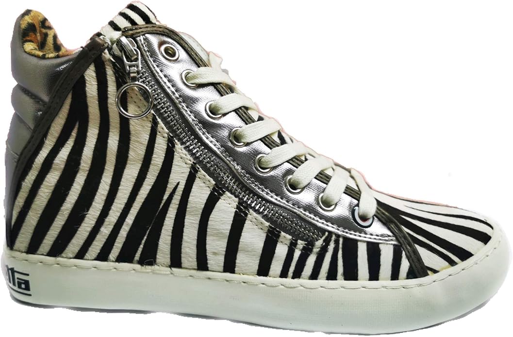 Zapatillas Mujer Animal Print cuña Interior 40 mm (Zebra, Numeric_35