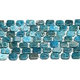 Yochus 12-16pcs Apatite Beads,8x12mm Natural Stone Rectangle Spacer Loose Beads for Jewelry Making DIY Unique Handmade Earrings Necklaces Bracelets