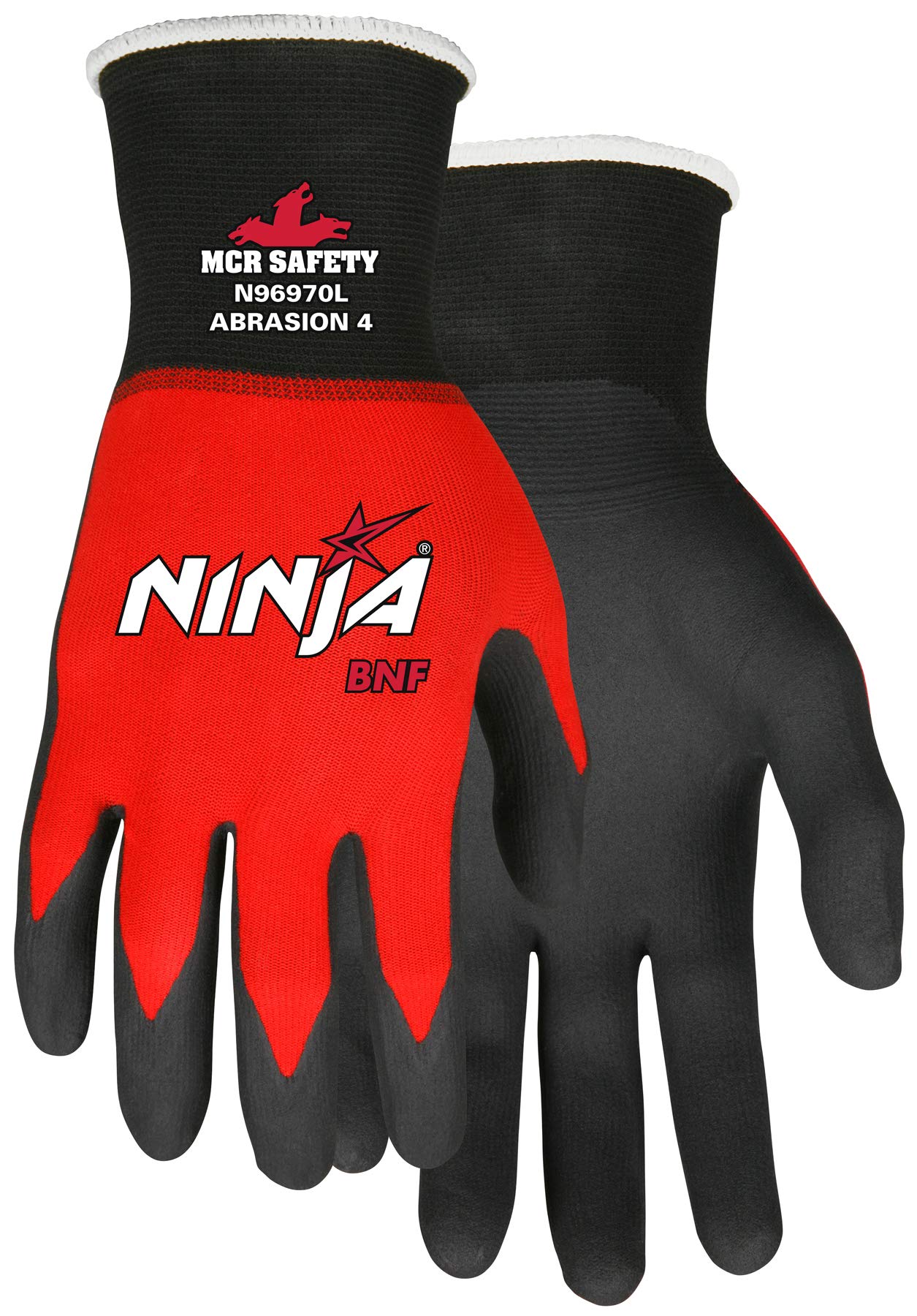 MCR Safety 6410SC PVC Jersey Lined Gloves - Sandpaper Finish, Green/Orange, Large | Oil & Solvent Resistant - View #11