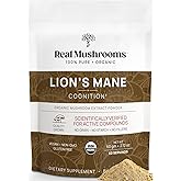 Real Mushrooms Lions Mane Mushroom Supplement - Organic Lions Mane Extract Powder for Overall Wellness with Adaptogens – Functional Vegan, Non-GMO Blend with 60 Servings