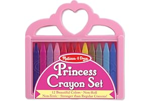 Melissa & Doug Ensemble de crayons princesse - 12 couleurs