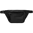 DALIX 3 Pocket Fanny Pack Black Maroon Royal Blue