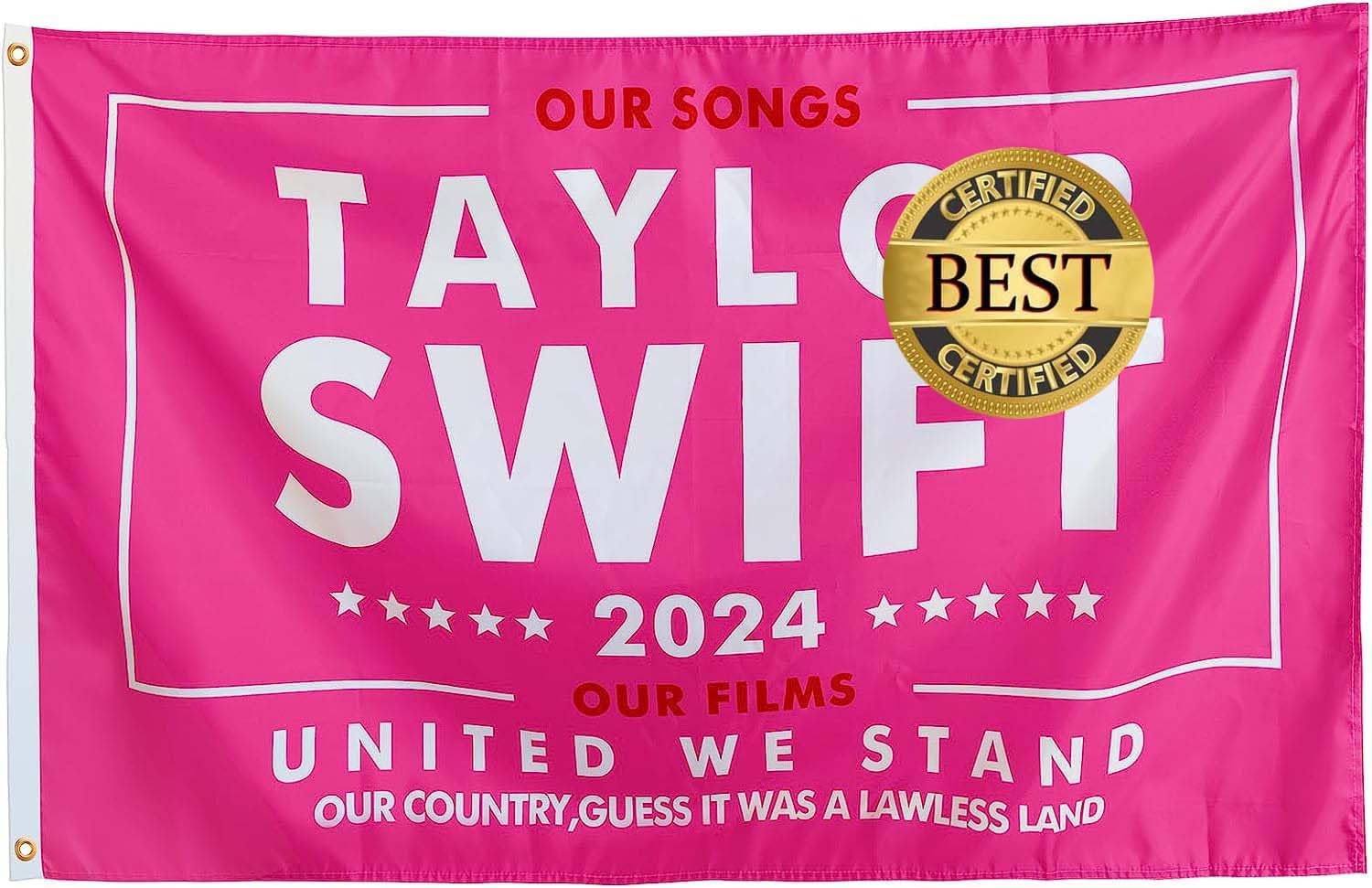 Tapestries - Taylor 2024 Flag 3x5 ft Pink Musician Flags for Fun Room College Dorm Bedroom Wall Decor - Indoor and Outdoor Funny Concert Party Banner Tapestry
