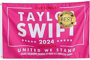 OXPECKER Taylor 2024 Flag 3x5 Ft Fun and Stylish Pink Musician Flags for Room College Dorm Bedroom Wall Tapestry Decor - Indoor and Outdoor Party Banner for Swiftie Gift