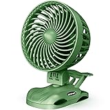 BESKAR Clip on Fan Small Desk Fan - 5000mAh Battery