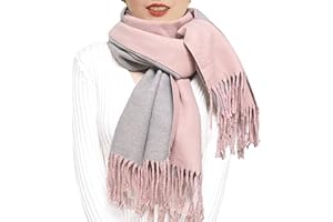 Woogwin Winter Cashmere Scarf Wool Pashmina Shawls for Women Long Warm Thick Reversible Scarves