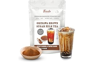 Fanale Premium Okinawa Brown Sugar Milk Tea Flavoring Powder | Perfect for Baking, Smoothies, Desserts and Drinks | Instant Flavoring Powder for Boba Milk Tea - 2.2 lb 1kg | PWD285