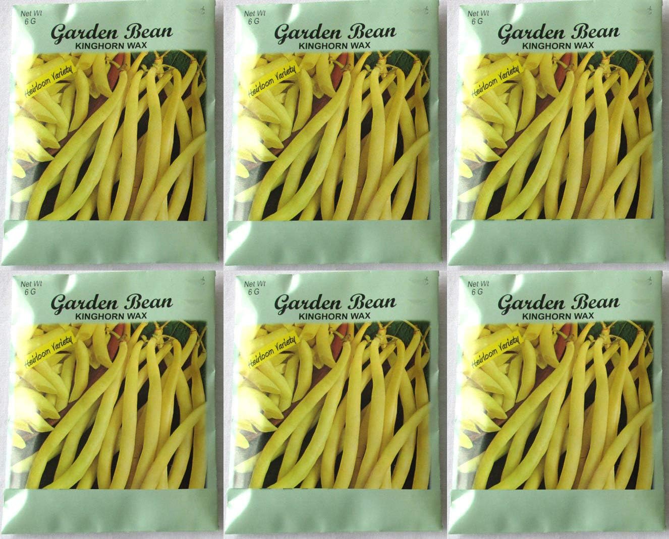 (6 Pack) Garden Bean 6 gram/Package Heirloom Variety Seeds
