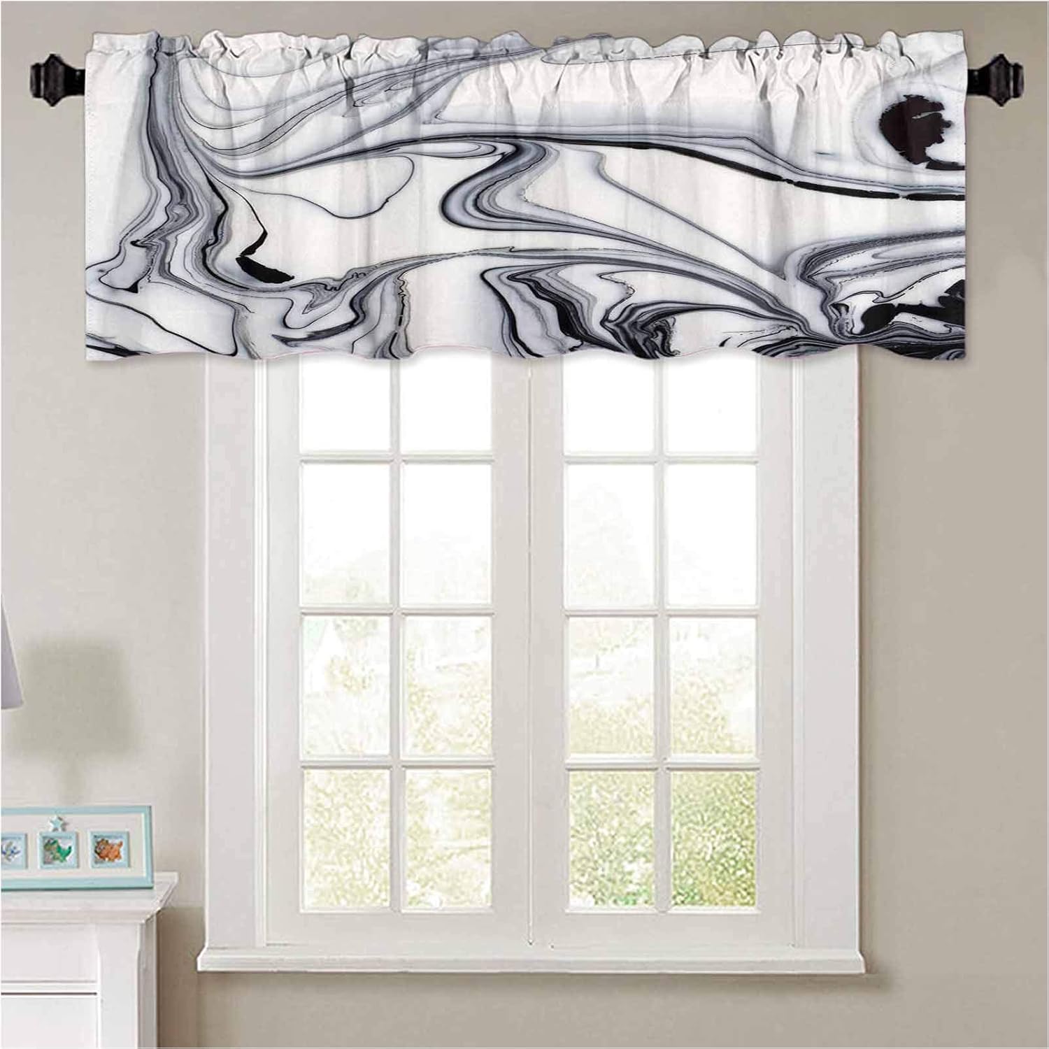 YUAZHOQI - Cenefa para ventana de cocina, mármol, mezcla de colores con