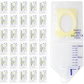 30 Pcs Pediatric Urine Bag Collectors, Clear Urine Catcher Pouch Adhesive Surface, 100ml Spill Proof Infant Urine Collection Bags - Ideal Disposable Pediatric Urine Collectors