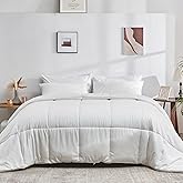 DOZ All Season Cooling Comforter, 100% Viscose Derived from Bamboo, Breathable, Lightweight, Soft, Down Alternative Duvet Insert, 8 Loops, 90"x90" (Full/Queen)