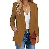 luvamia Women's Casual Long Sleeve Lapel Button Slim Work Office Blazer Jacket