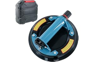 BAONEEDY Suction Cups for Glass with Metal Handle,Vacuum Glass Suction Cups to Lift Large Glass,Heavy Duty Suction Cups Lifter,Powerful Industrial Glass Suction Cups Handle Tool for Glass,Tile, Granite，1 Pack