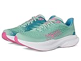 Hoka Women's Mach 6 Sneaker, Jadeite/Alpine Blue, 7