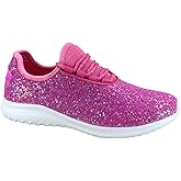 toozon TZ Lotus-08 Women's Comfort Slip On Fashion Color Glitter Walking Runing Flat Heel Sneakers Shoes