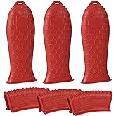 Joyhalo Cast Iron Handle Cover, 6 Pack Silicone Pot Handle Cover Heat Resistant, Pan Handle Sleeve for Cast Iron Skillet, Sil