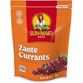 Sun-Maid California Zante Currants Snack Bags Whole Natural Dried Fruit No Artificial Flavors Non-GMO Vegan And Vegetarian Friendly 8 Ounce , Pack of 1