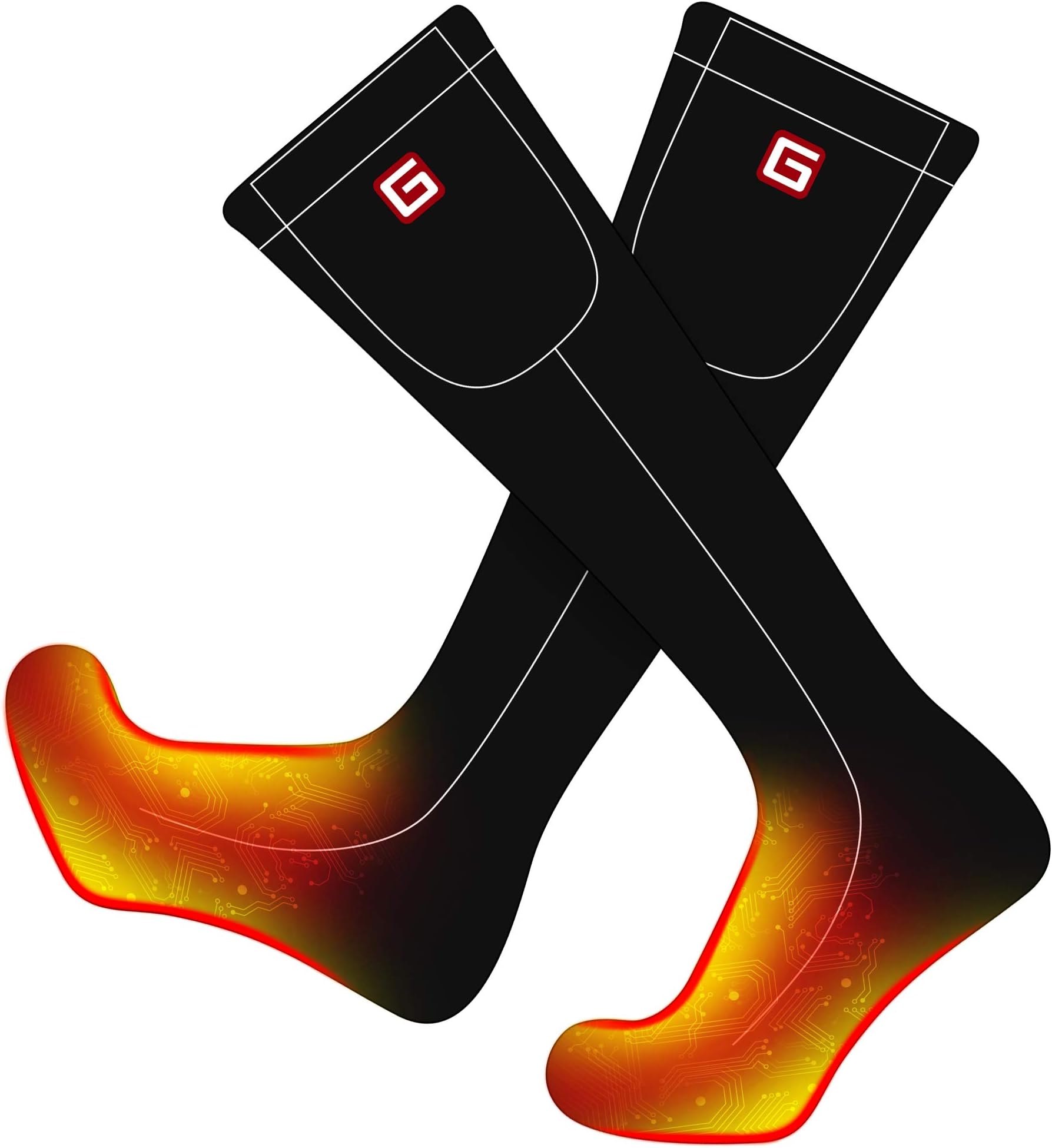 Battery Heated Socks Electric Rechargeable Heating Socks Kit for Chronically Cold Feet,Winter Thick Cotton Thermal Insulated Socks Stockings,Women Men’s Original Warm Socks for Hunting Skiing Cycling