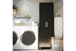 SystemBuild Camberly 24" Utility Storage Cabinet in Black Oak
