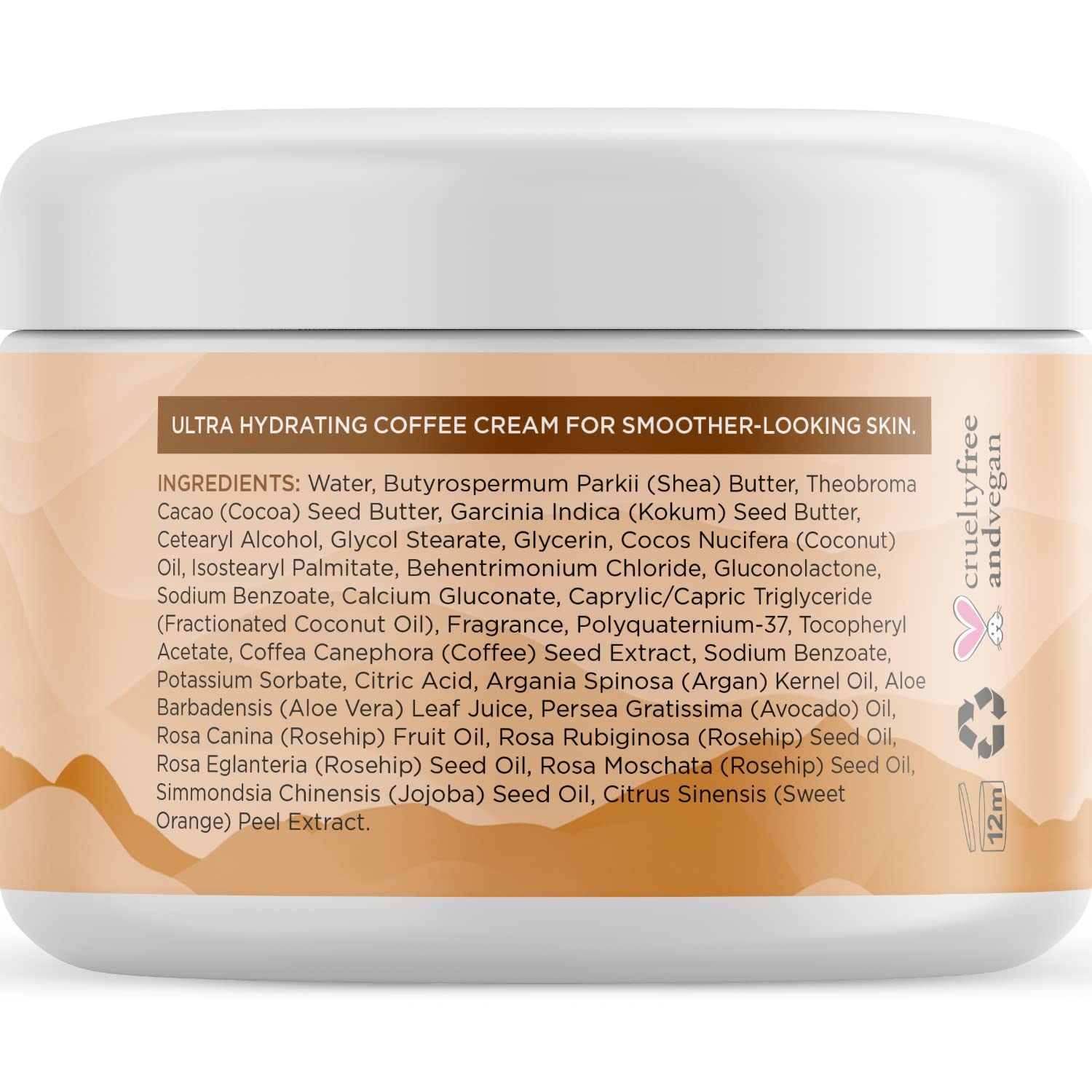 Skin Firming Cream for Cellulite and Wrinkles - Deep Moisturizing Caffeine Cream for Cellulite Fine Lines Dry Skin and Wrinkles - Vegan Gentle Coffee Scent Skin Firming Lotion for Cellulite for Women