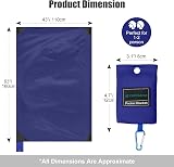 Odoland Picnic Blanket 110 x 160 cm Portable Pocket Ground Sheet Sandproof view 3