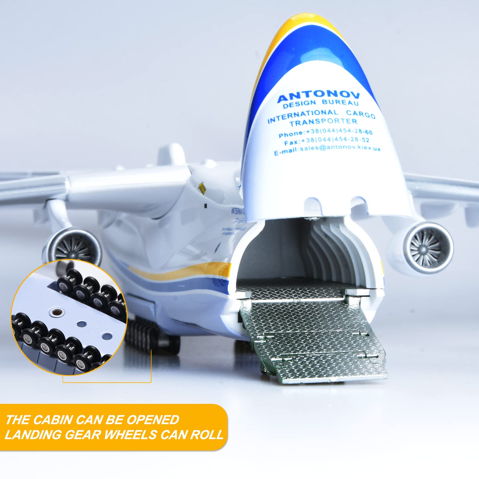 Maquette Antonov An-225 Mriya échelle 1/200 – Avion Cargo Ukraine, ABS Peint Main, Train Roulant