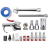 WYNNsky 1/4&rsquo;&rsquo; Air Compressor Fittings with Blow Gun Kit, Tire Gauge, Air Chuck, 20PCS