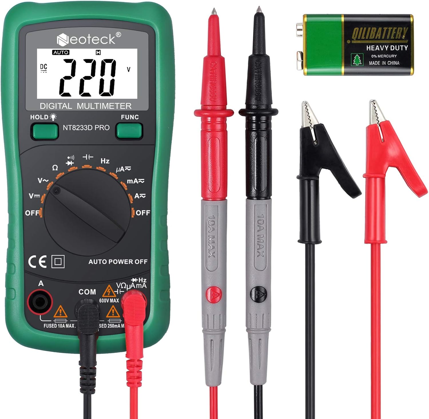 Neoteck Auto Ranging Digital Multimeter AC/DC Voltage Current