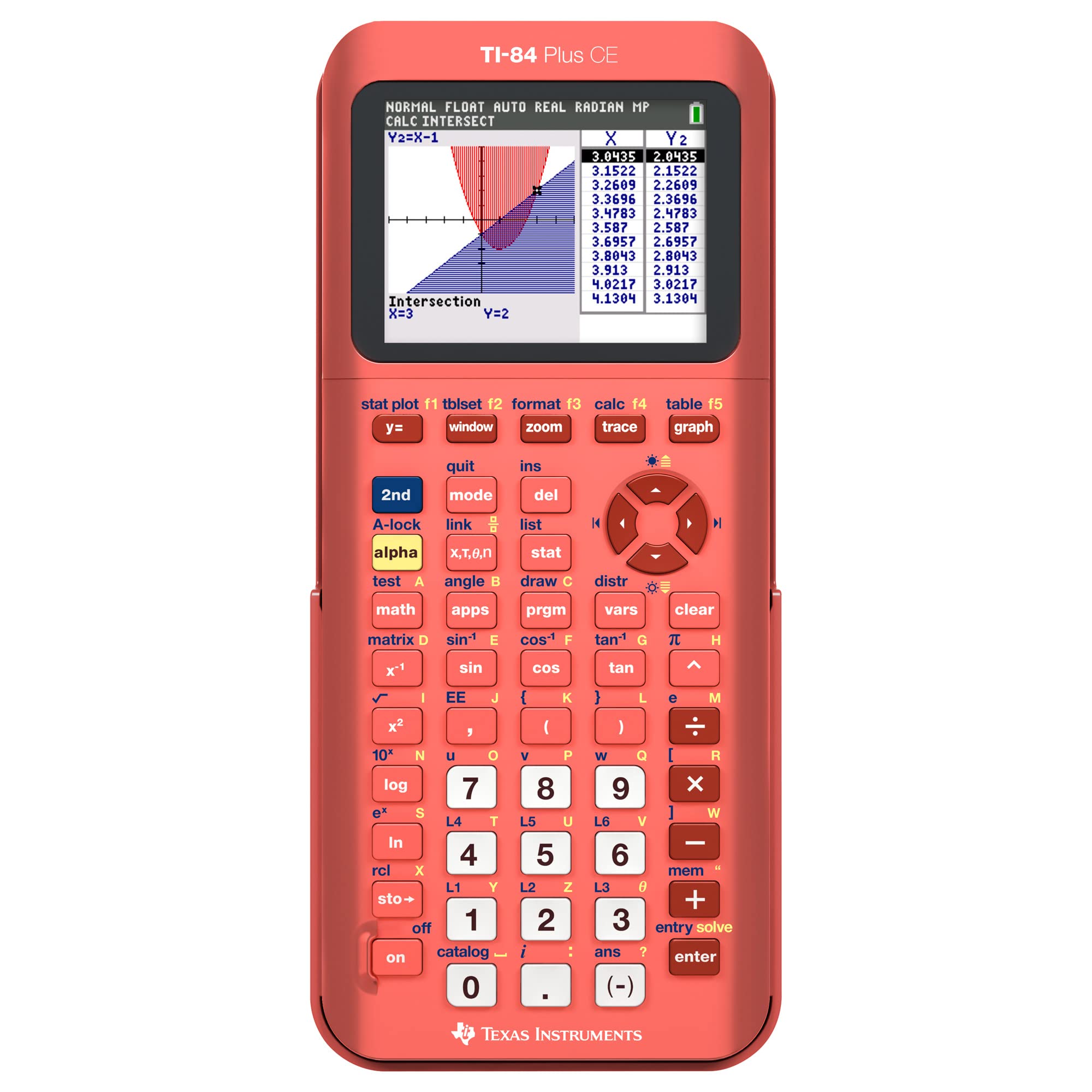 TI-84 Plus CE Color Graphing Calculator, Coral