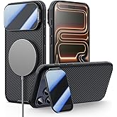 Nillkin for iPhone 17 Pro Max Case with Camera Cover &amp; MagSafe Compatible ﻿ | Full Camera Protection | Shockproof Protective | Adjustable Kickstand | Slim Case for iPhone 17 Pro Max, Black