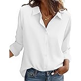ZEAGOO Button Down Shirt for Women Long Sleeve Blouses Floral Printed Tops Business Casual Work Outfits S-XXL