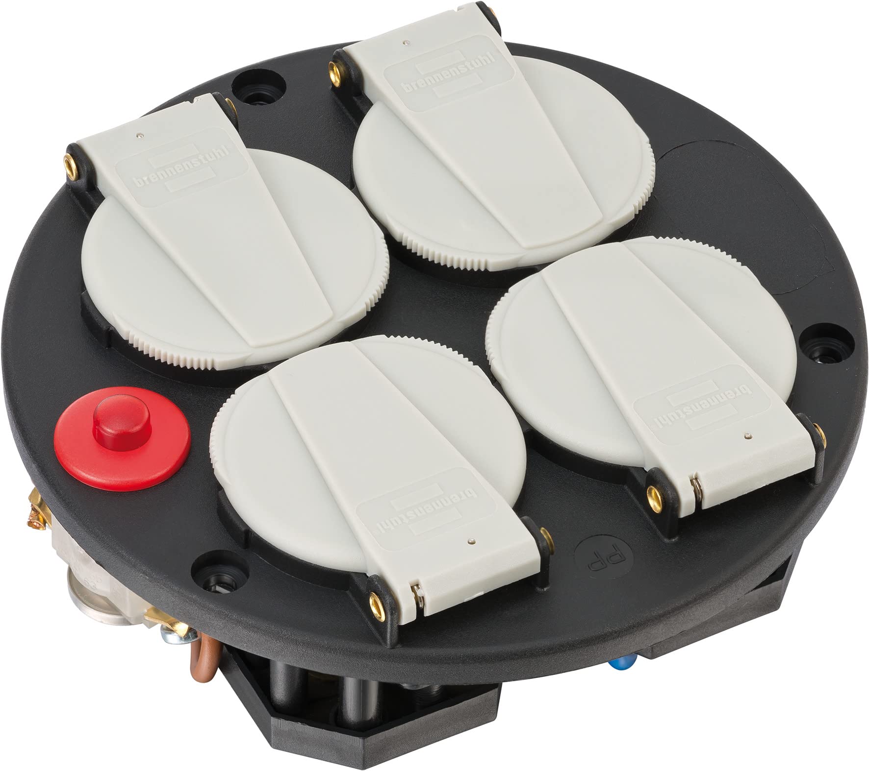 Brennenstuhl Plug Socket Mounting Plate 4-Way IP20 230 V/16 A with Thermostat, 1081080