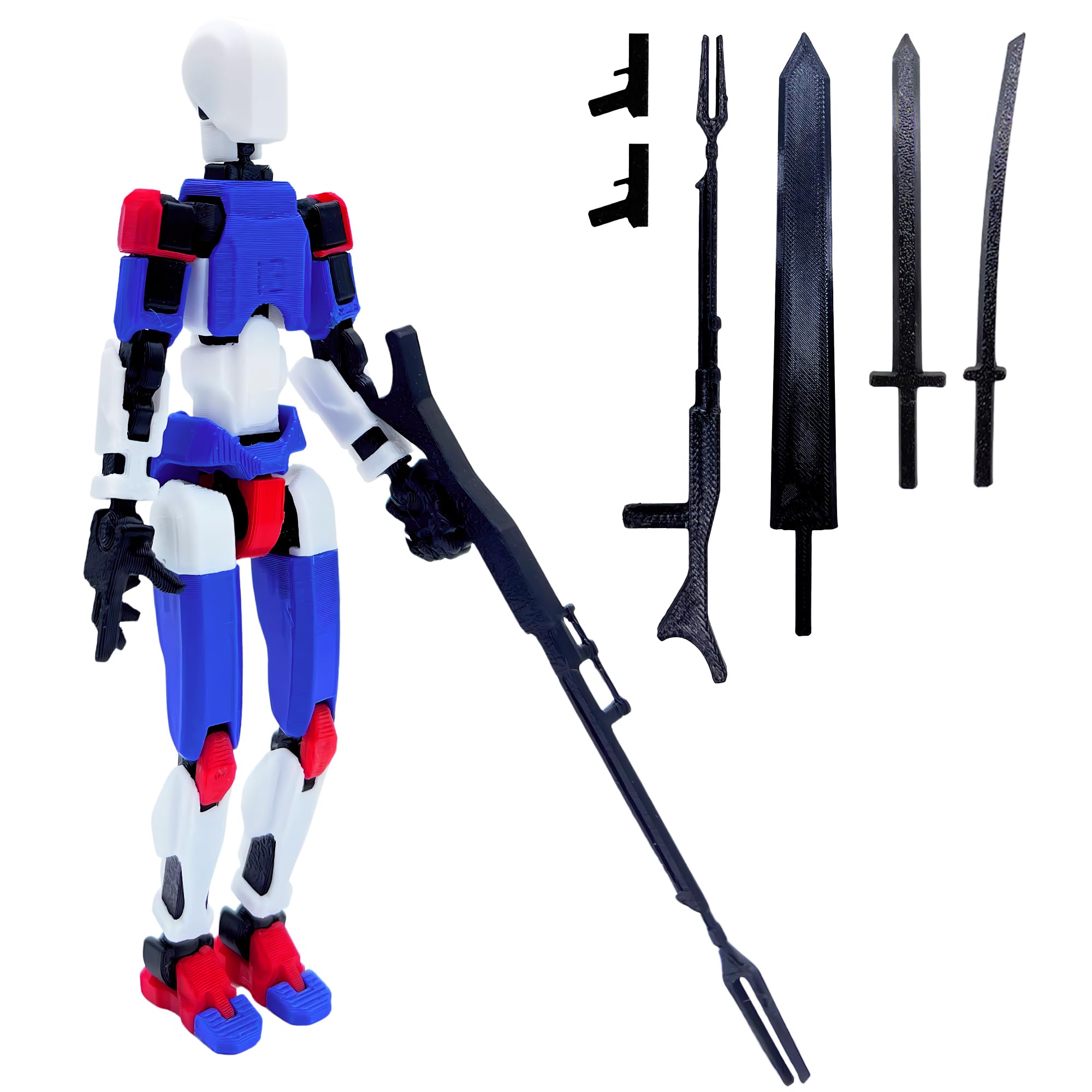 (Assembly Completed) T13 Action Figure Set, 3D Printed Toys Robo 13 Action Figure,Dummy 13 Titan 13 Action Figure (GUMDAM)