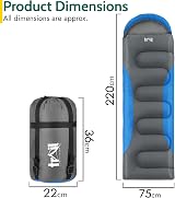 Trail Outdoor Leisure Trail Envelope Sleeping Bag Snug Hood 3 Season Adult view 7