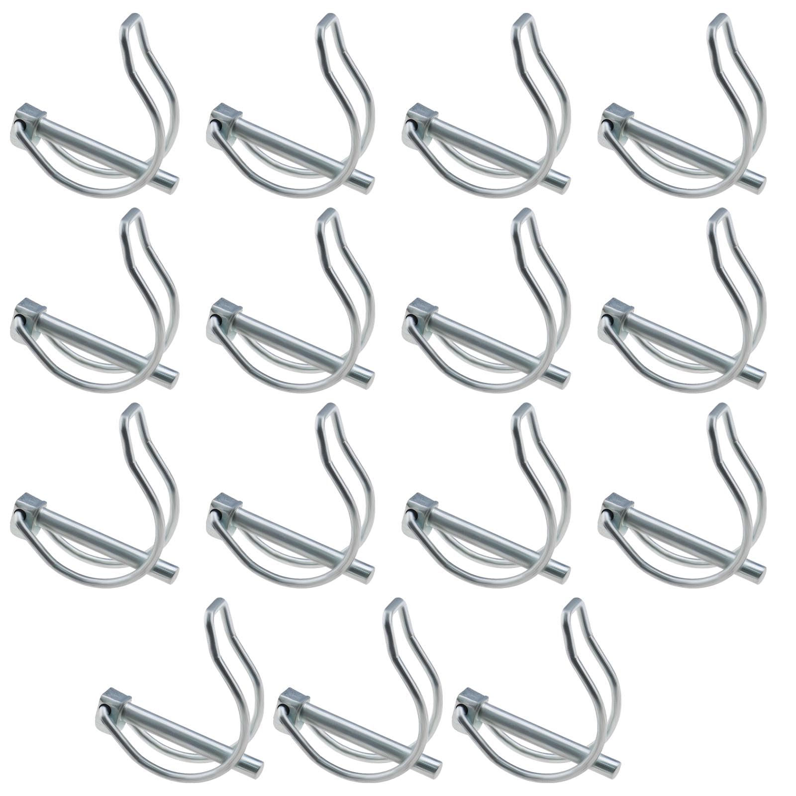 VGOL 15PCS Folding Cotter Pins 6 x 45 mm D Shape Locking Pin Galvanised Carbon Steel Pipe Tube Linch Lynch Pin for Lawn Garden Farm Truck Car Trailer Tractor