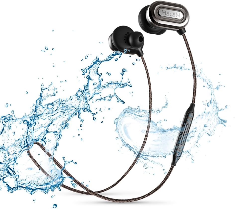 Bluetooth Headphones, JESBOD T1000 In-ear Sport Earbuds, Wireless V4.1 with Noise Cancelling, IPX4 Sweatproof Headsets - Sports Earphones with Mic/APT-X for Running, Workout, Gym (Gray)