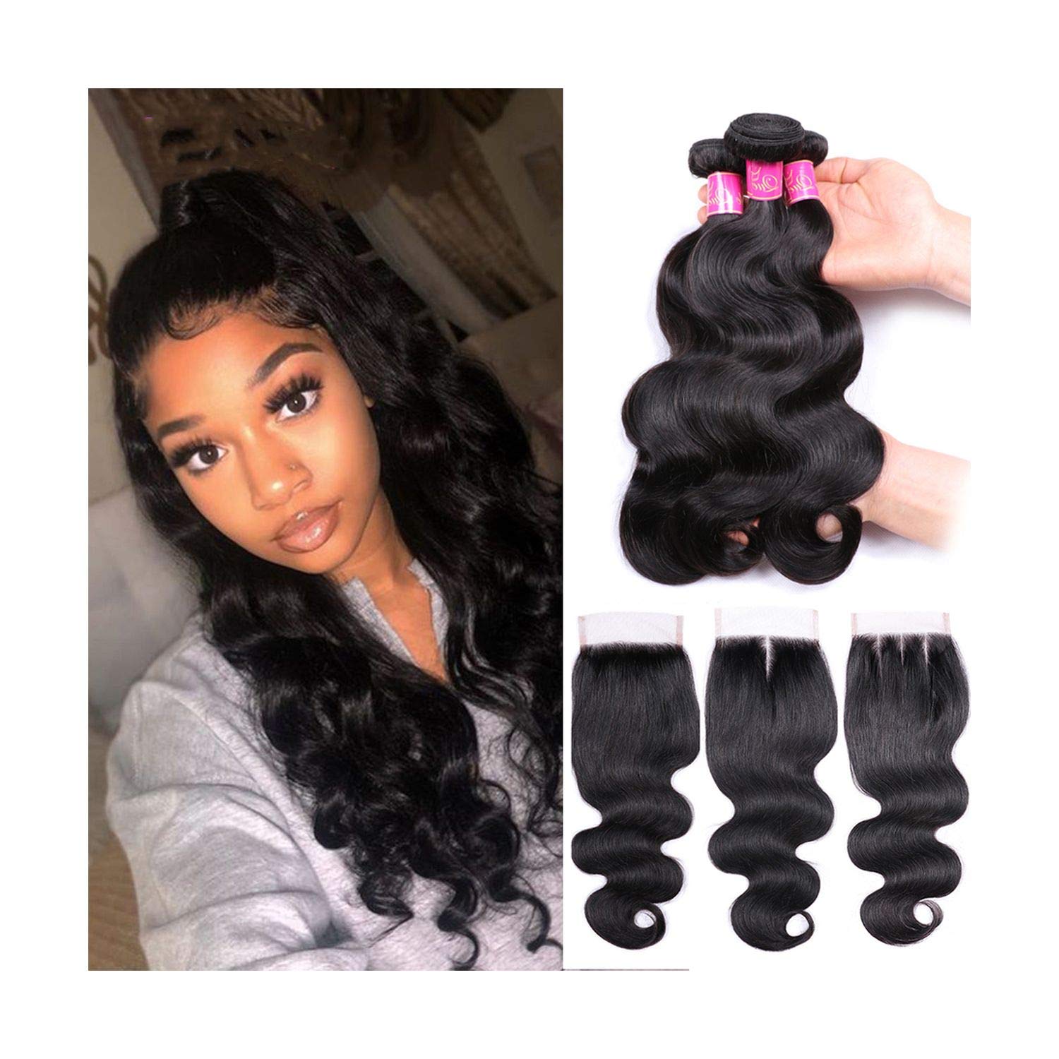 Amazon Com Brazilian Hair Weave Straight Human Hair 2 3 Bundles
