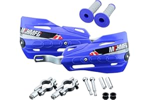 Fewfuss Dirt Bike Hand Guards with Grips - Universal Motorcycle Handguards for Pit Bikes ATV Motocross Enduro Blue