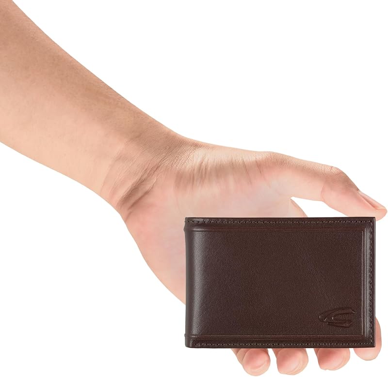 Wood Horizontal Wallet S Brown