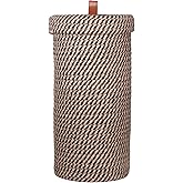 Toilet Paper Holder, Boho Decor Toilet Paper Storage Stand for Bathroom,Cotton Handmade Woven Paper Basket for Mega Roll,3 Rolls of Toilet Tissue Storage (Black)
