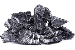 FISCAPE 8 PCS 4-6'' Natural Seiryu Stones Slate Stones for Aquariums Terrariums, Paludarium, Vivariums, Reptile, and Amphibian Enclosures