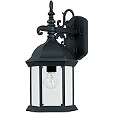 Designers Fountain Devonshire Outdoor Light Fixture, 16.5 Inch Exterior Wall Lantern Sconce for Front Door, Patio and Porch, 