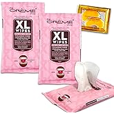 The Crème Shop Makeup Wipes 3 Pack - Bundle with 3 Packs of XL Cleansing Makeup Remover Wipes with Rose and Coconut Oil Plus Eye Mask | 30 Makeup Remover Pre-Wet Towelettes