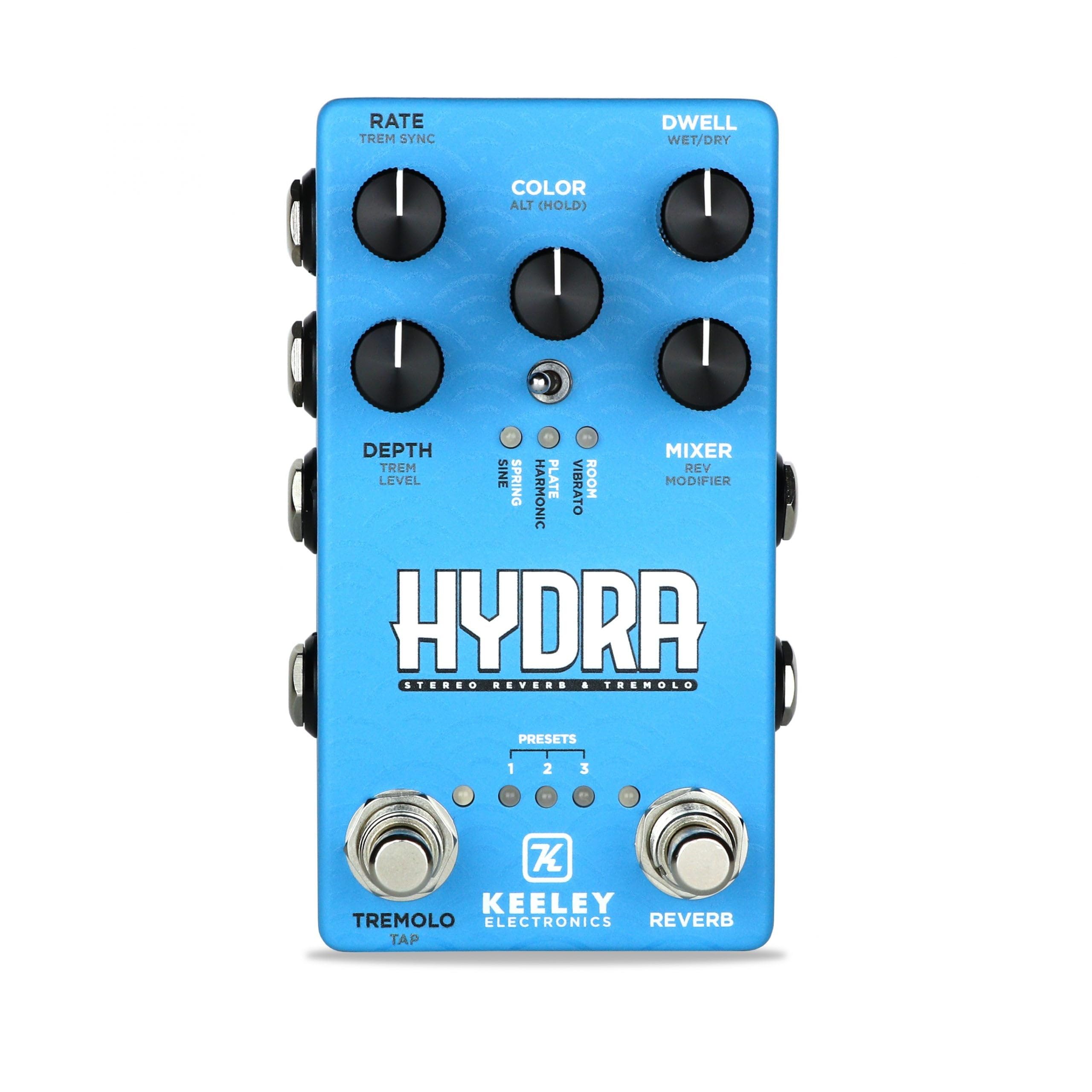 Keeley Electronics - 'Hydra' Spring, Plate & Room Reverbs, Sine, Harmonic, Vibrato Tremolos