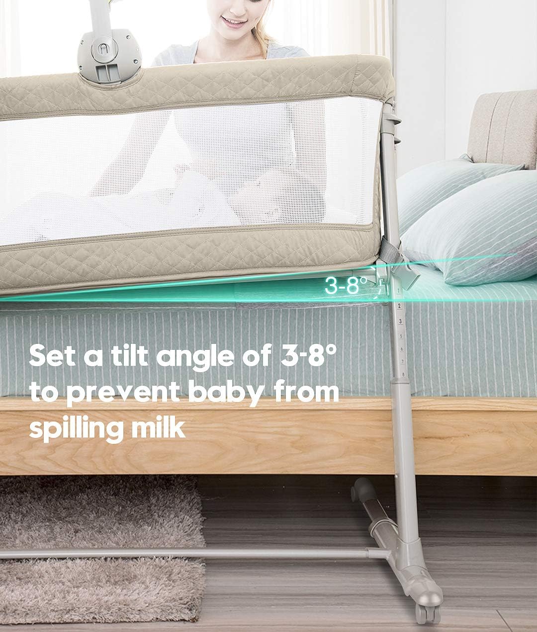 Lit Cododo Bebe Avec Roues Bloquees Musique Et Jouets Adovel Berceau Bebe 9 Reglage De La Hauteur Berceau Enfant Matelas Lits Cages Mobilier