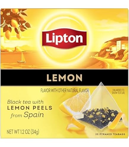 Amazon.com : Lipton Lemon Flavor Herbal Tea - 28 tea bags per box