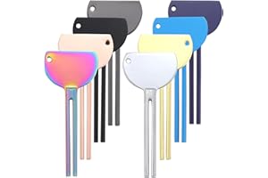 EXEXIUO 8Pcs Metal Toothpaste Tube Squeezer Tool, Tube Key, Toothpaste Squeezer Roller for Paint, Cream, Cosmetic, and Hair Dye