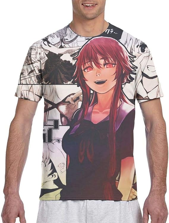 Amazon ユニセックスメンズレディース未来日記我妻由乃3dプリントtシャツパーソナライズされたクルーネックtシャツトップ Tシャツ カットソー 通販