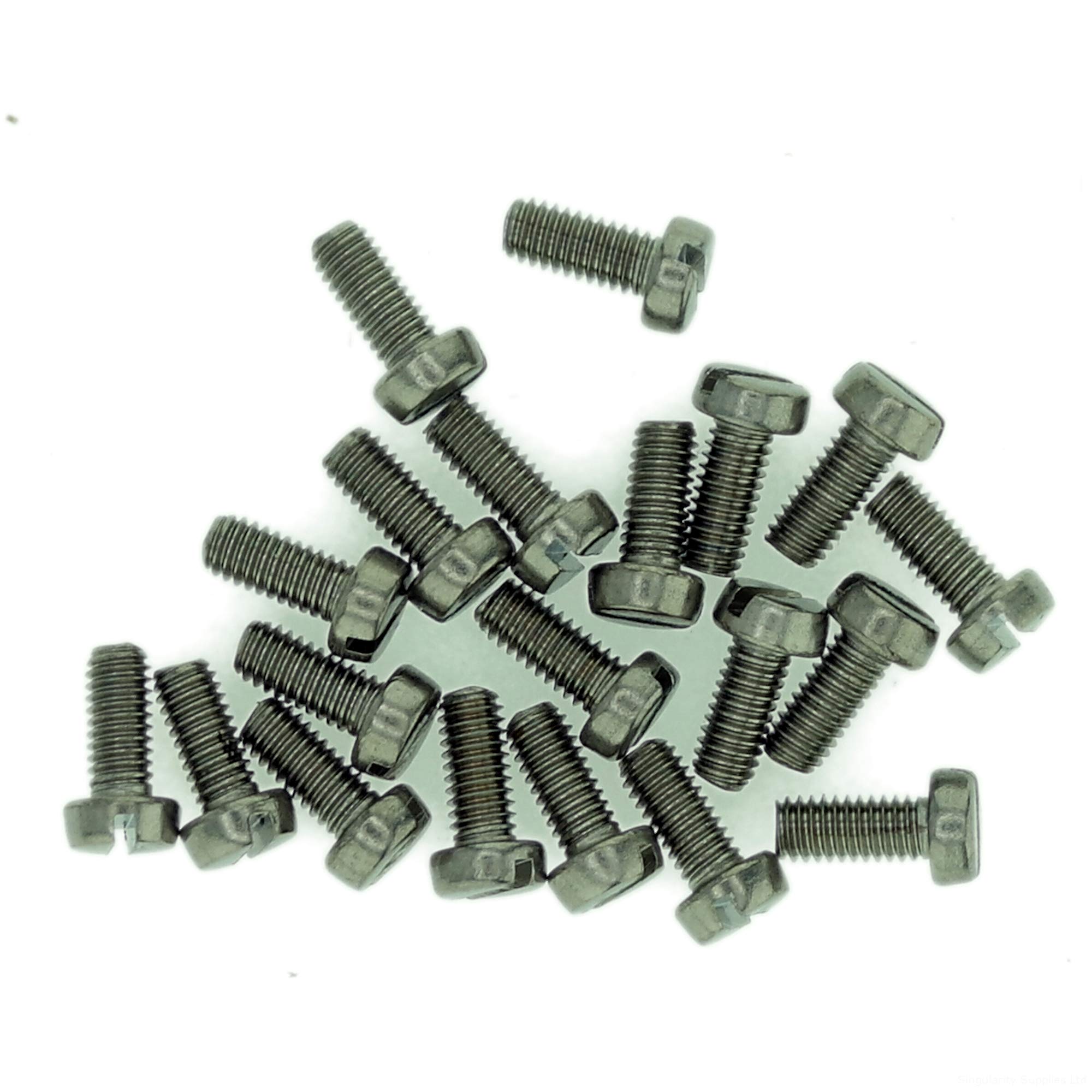 M3.5 (3.5mm x 50mm) Slot Cheese Machine Screw (Bolt) - Stainless Steel (A2) (Pack of 20)