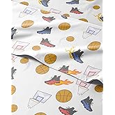 Twin Size Basketball Sheets for Kids - 3 Piece Basketball Bed Sheet Set - Sports ThemeD Bedding - Ultra-Soft & Cozy - Breathable & Machine Washable - Athlete Bed Set for Boys, Girls, Teens & Toddlers
